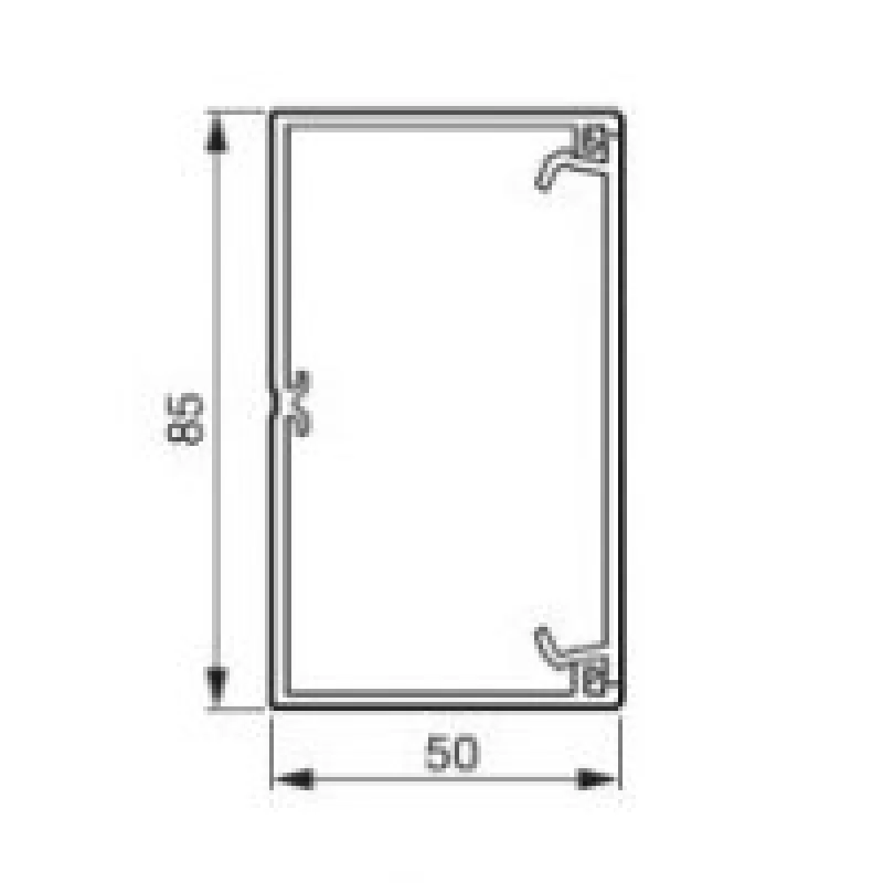 Кабель-канал Classic 85x50 мм, 1 секция, крышка 75 мм (белый) Кабель-канал Classic 85x50 мм, 1 секция, крышка 75 мм (белый)