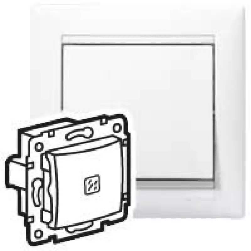 Legrand DIY Valena Бел Выключатель 1-клавишный с подсветкой Legrand DIY Valena Бел Выключатель 1-клавишный с подсветкой