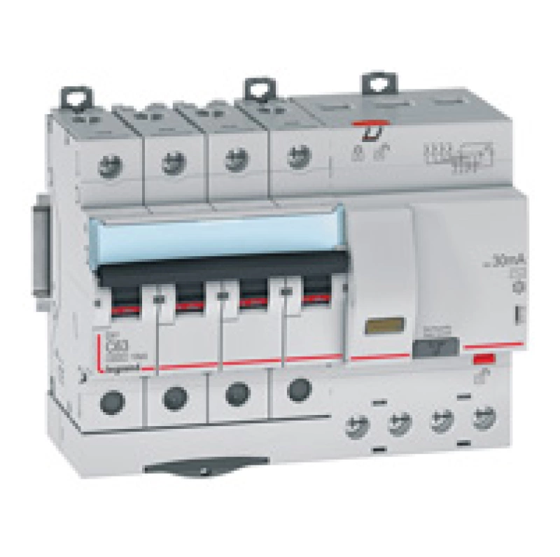 Дифференциальный автомат (АВДТ) Legrand DX3 - 4P - 63A - AC - 300mA - тип C - 6kA Дифференциальный автомат (АВДТ) Legrand DX3 - 4P - 63A - AC - 300mA - тип C - 6kA