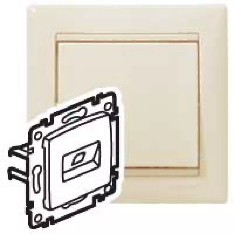 Розетка информационная Legrand Valena (слоновая кость) Розетка информационная Legrand Valena (слоновая кость)