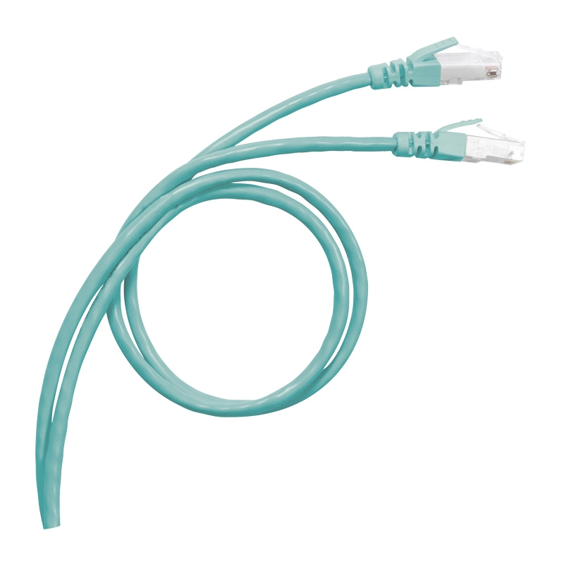 Шнур коммутационный RJ 45 - категория 8 - S/FTP - LSZH - экранированный - 2 м - цвет морской волны Шнур коммутационный RJ 45 - категория 8 - S/FTP - LSZH - экранированный - 2 м - цвет морской волны