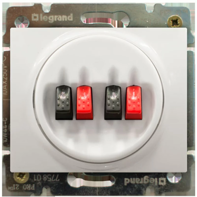 Розетка для двух динамиков Legrand Galea Life (Белый) Розетка для двух динамиков Legrand Galea Life (Белый)