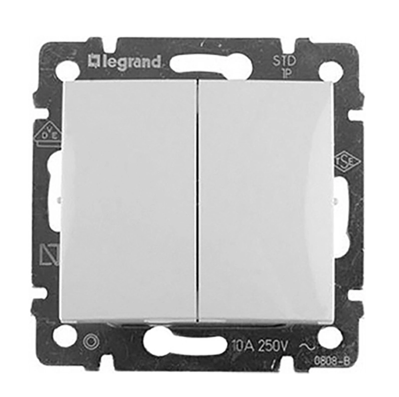 Двухклавишный переключатель Legrand Valena (Белый) DIY упаковка Двухклавишный переключатель Legrand Valena (Белый) DIY упаковка