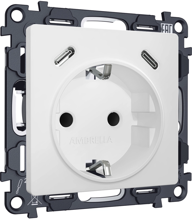     2USB +C 20W /    16A-250V ALFA MA130510   QUANT (AP1305, VM165)