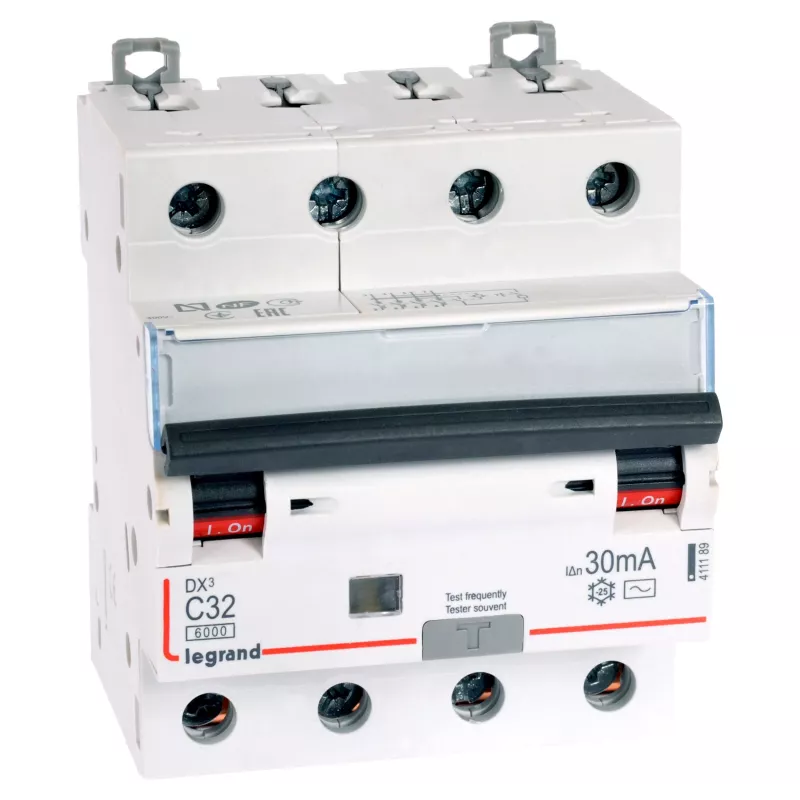 Дифференциальный автомат (АВДТ) Legrand DX3 - 4P - 32A - AC - 30mA - тип C - 6kA Дифференциальный автомат (АВДТ) Legrand DX3 - 4P - 32A - AC - 30mA - тип C - 6kA