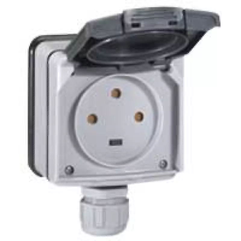 Розетка электрическая Legrand Plexo (серый) Розетка электрическая Legrand Plexo (серый)