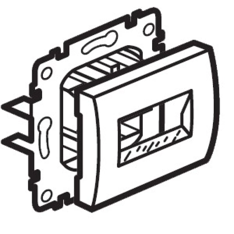 Розетка компьютерная Galea Life на 2 выхода (2хRJ45 Кат.5Е UTP) Розетка компьютерная Galea Life на 2 выхода (2хRJ45 Кат.5Е UTP)