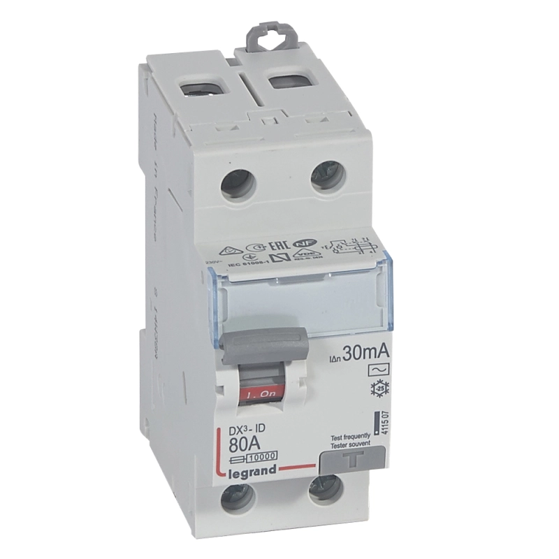 Устройство защитного отключения (УЗО/ВДТ) Legrand DX3 - 1P+N - 80A - AC - 30mA Устройство защитного отключения (УЗО/ВДТ) Legrand DX3 - 1P+N - 80A - AC - 30mA
