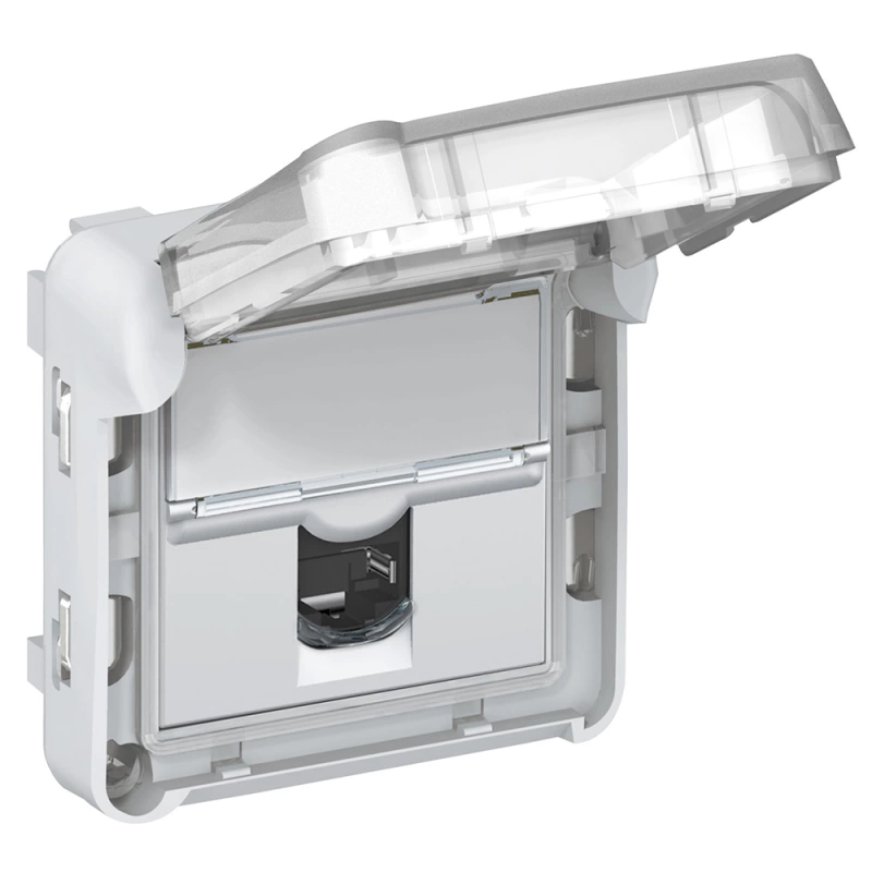 Розетка RJ 45 - Программа Plexo - категория 6 - FTP - IP 55 с закрытым клапаном - IK 07 - LCS2 Розетка RJ 45 - Программа Plexo - категория 6 - FTP - IP 55 с закрытым клапаном - IK 07 - LCS2