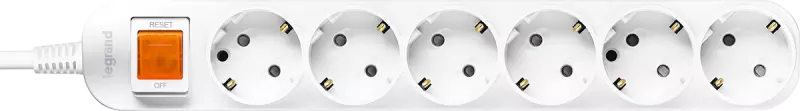 Anam Legrand e-Fren 6 Удлинитель с выключателем, шнур 4.5м, 16A, 250V Anam Legrand e-Fren 6 Удлинитель с выключателем, шнур 4.5м, 16A, 250V