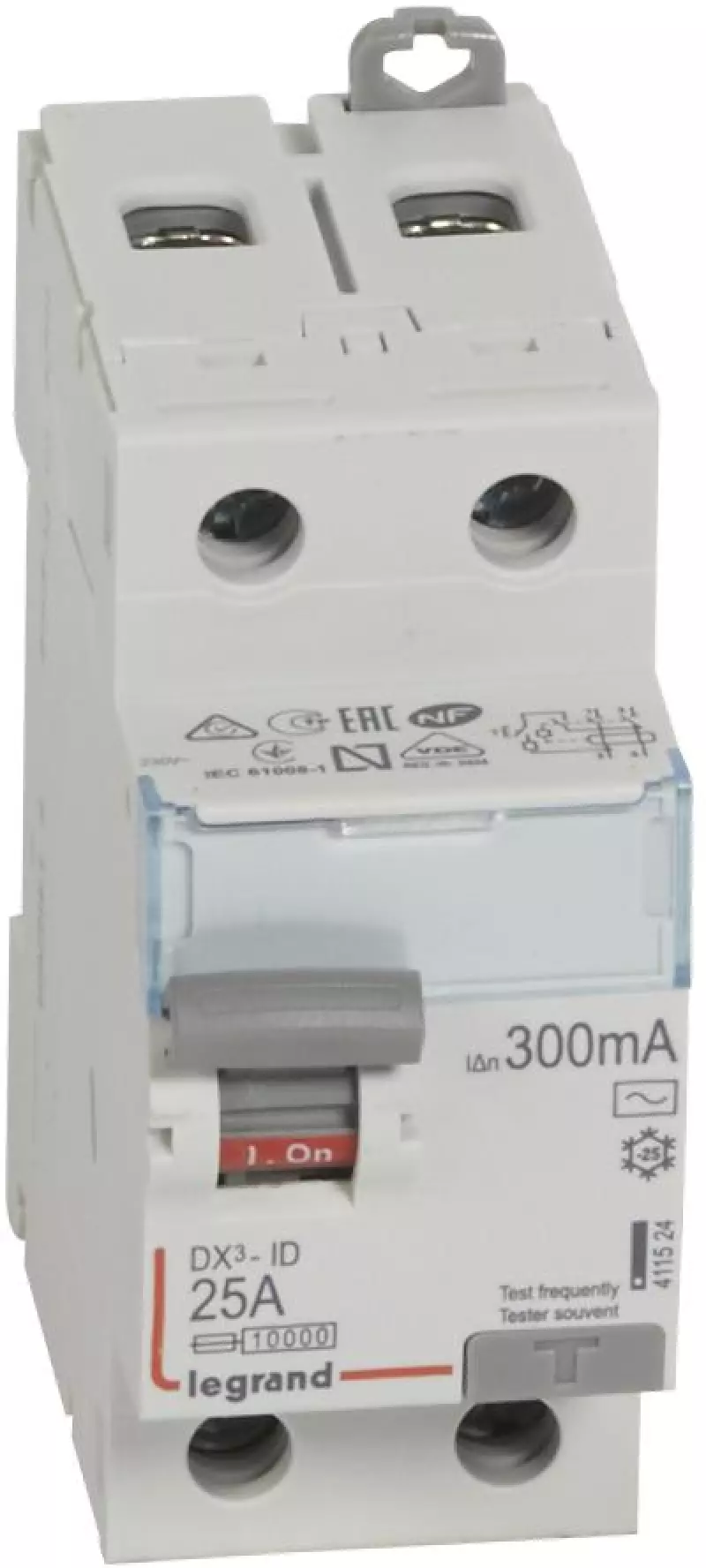 Устройство защитного отключения (УЗО/ВДТ) Legrand DX3 - 1P+N - 25A - AC - 300mA Устройство защитного отключения (УЗО/ВДТ) Legrand DX3 - 1P+N - 25A - AC - 300mA