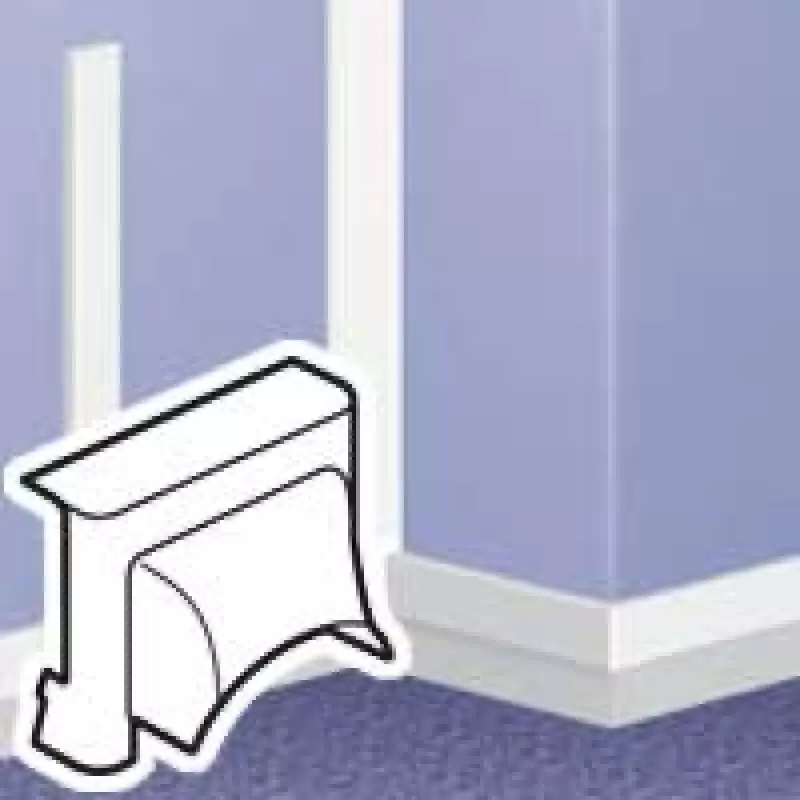 Ответвление к напольному кабель-каналу - для мини-плинтусов DLPlus 60/75x20 - белый Ответвление к напольному кабель-каналу - для мини-плинтусов DLPlus 60/75x20 - белый