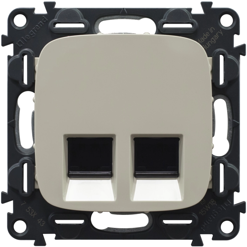 Розетка двойная RJ45 Кат.5е UTP Valena Allure (слоновая кость) Розетка двойная RJ45 Кат.5е UTP Valena Allure (слоновая кость)