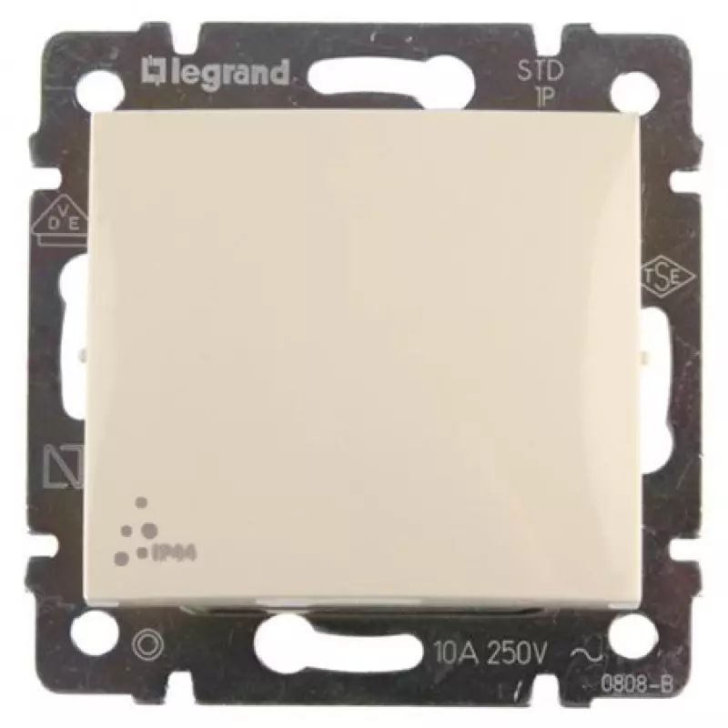 Влагозащищенный одноклавишный перекрёстный переключатель Legrand Valena IP44 (Слоновая кость) Влагозащищенный одноклавишный перекрёстный переключатель Legrand Valena IP44 (Слоновая кость)