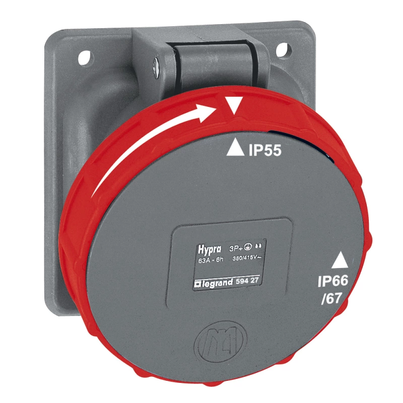 Роз.Hypra IP67 3K+З 400v 63A Роз.Hypra IP67 3K+З 400v 63A