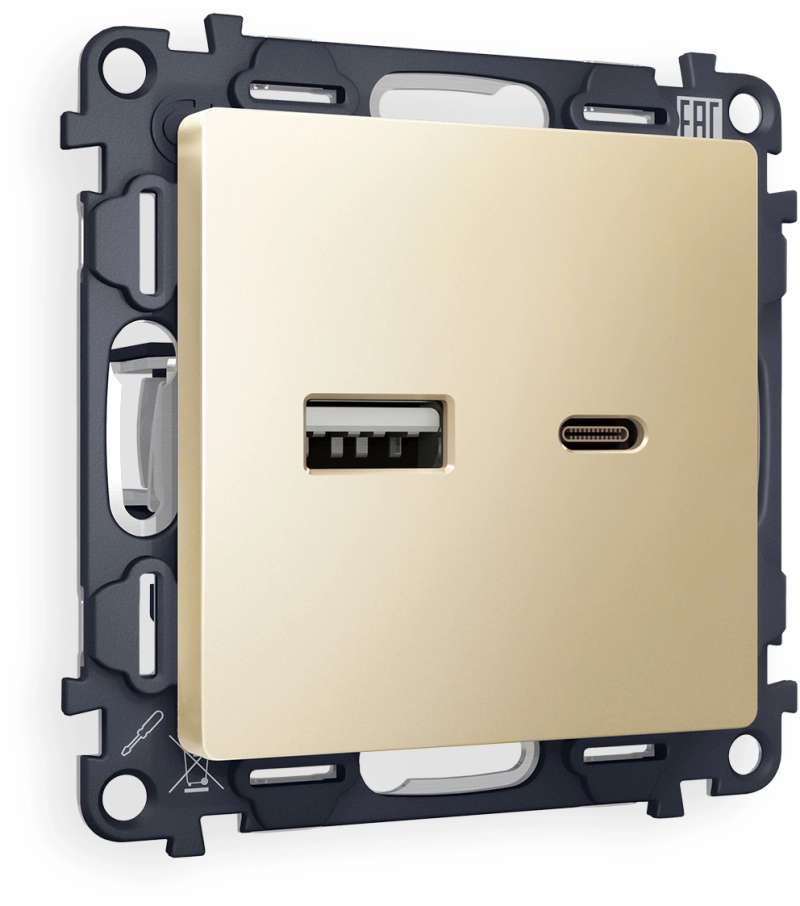   USB Ambrella Volt, USB A+C 20W 3000mA, 3A ()