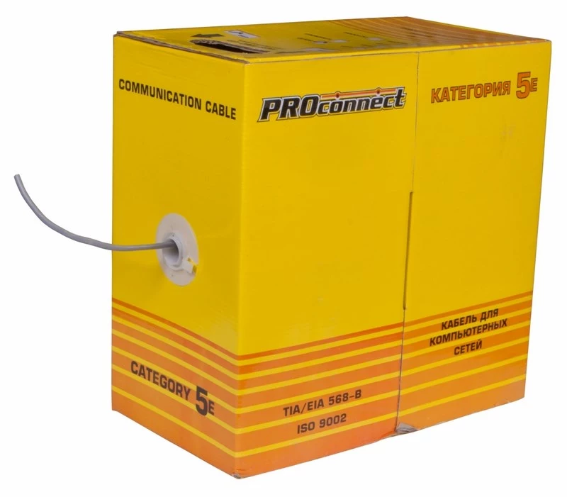 Кабель UTP 4PR 24AWG CAT5e 305м (LT) PROCONNECT Кабель UTP 4PR 24AWG CAT5e 305м (LT) PROCONNECT