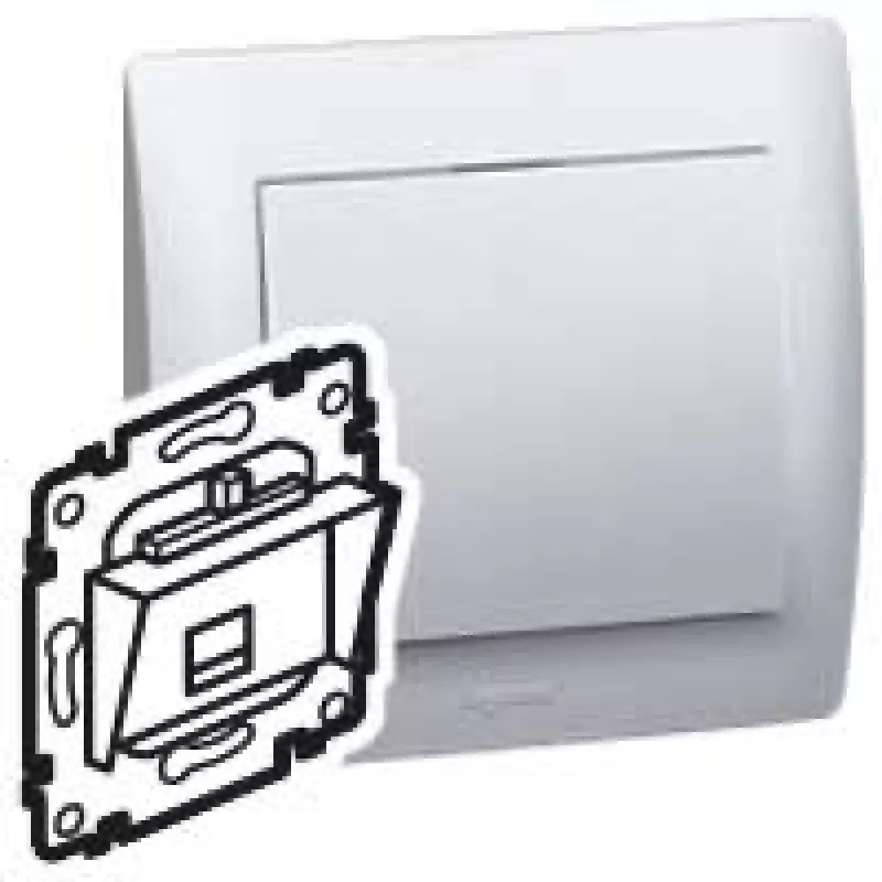 Информационная розетка - Galea Life - RJ 45 - категория 6 - UTP - 2 коннектора - монтаж на винтах Информационная розетка - Galea Life - RJ 45 - категория 6 - UTP - 2 коннектора - монтаж на винтах