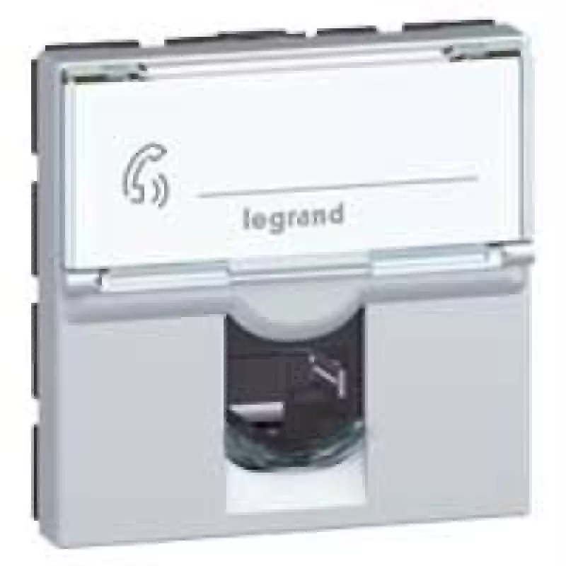 Розетка информационная Legrand Mosaic (алюминий) Розетка информационная Legrand Mosaic (алюминий)