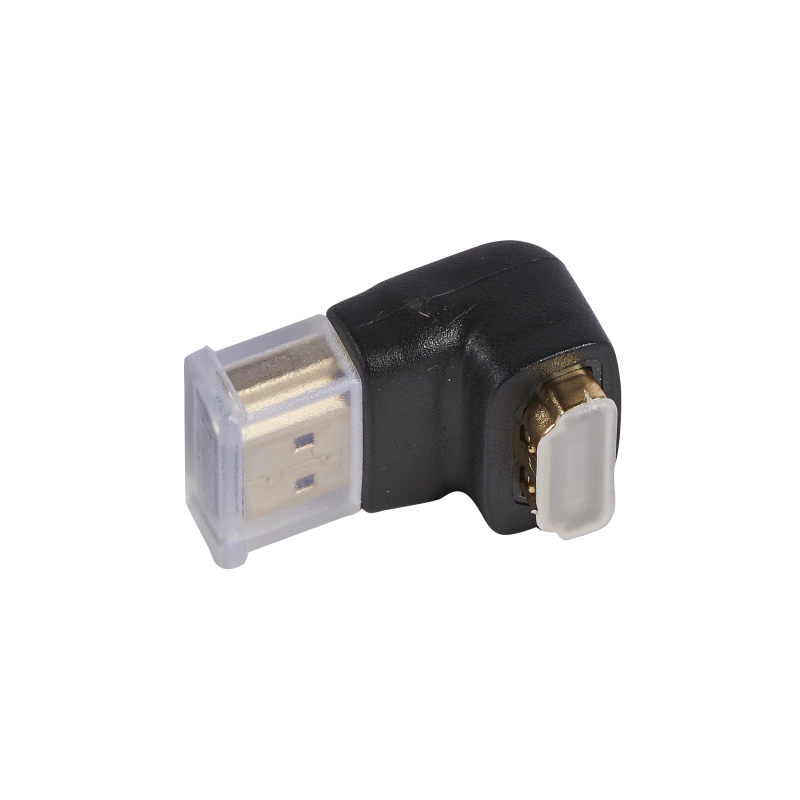 Адаптер HDMI штекер - HDMI гнездо, угол 90 Адаптер HDMI штекер - HDMI гнездо, угол 90