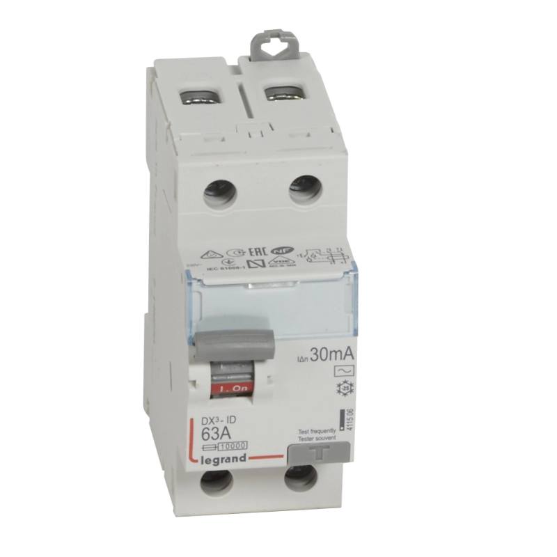 Устройство защитного отключения (УЗО/ВДТ) Legrand DX3 - 1P+N - 63A - AC - 30mA Устройство защитного отключения (УЗО/ВДТ) Legrand DX3 - 1P+N - 63A - AC - 30mA