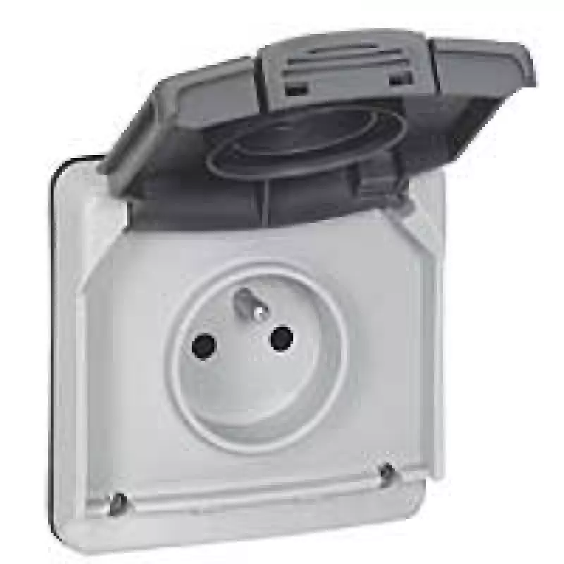 Розетка электрическая Legrand Plexo (серый) Розетка электрическая Legrand Plexo (серый)