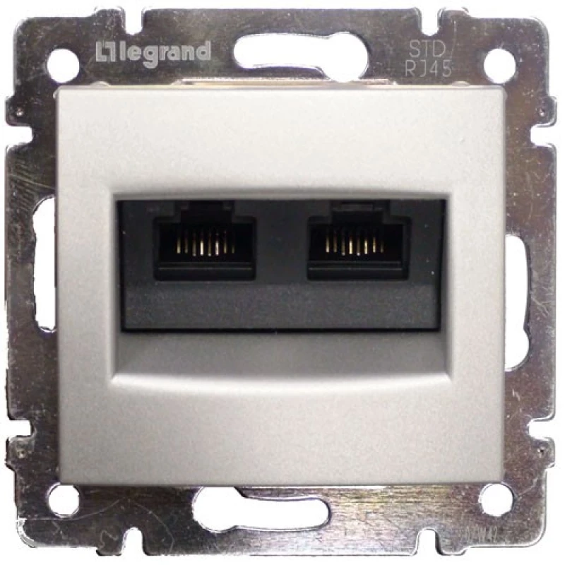 Розетка информационная Legrand Valena (алюминий) Розетка информационная Legrand Valena (алюминий)