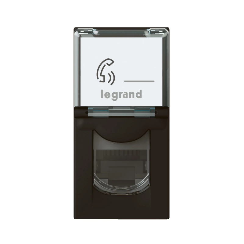 Розетка RJ 45 - Программа Mosaic - категория 6 - FTP - 1 модуль - матовая черная Розетка RJ 45 - Программа Mosaic - категория 6 - FTP - 1 модуль - матовая черная