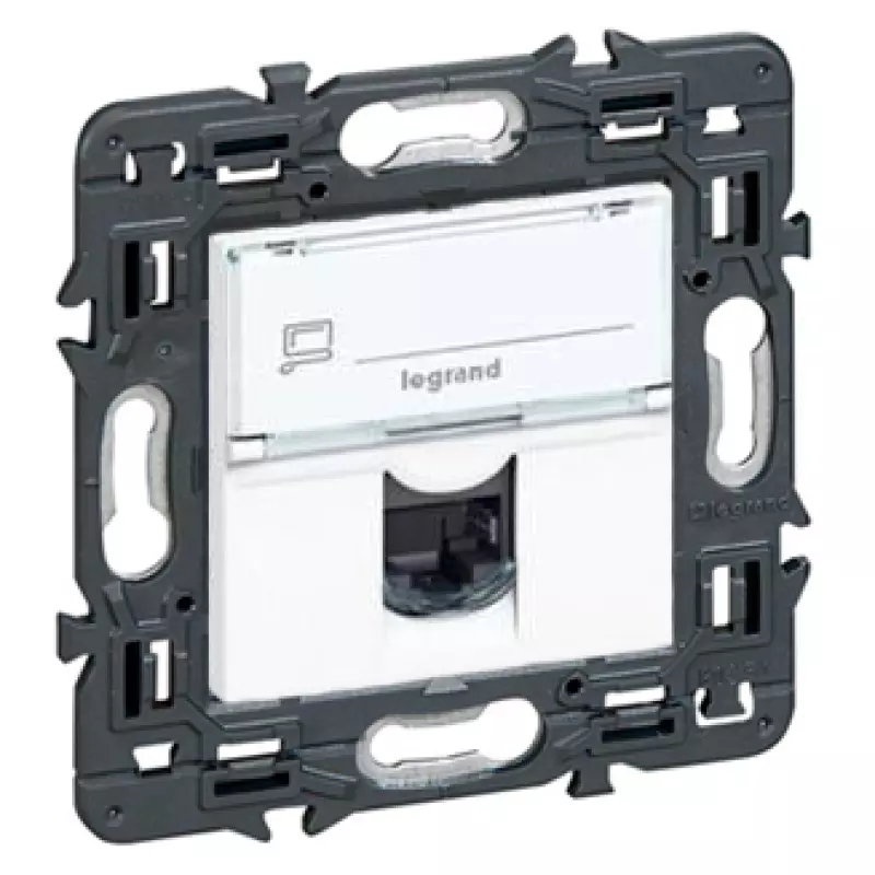 Розетка RJ45 1 разъем Кат.5e UTP Legrand Mosaic (белый) Розетка RJ45 1 разъем Кат.5e UTP Legrand Mosaic (белый)