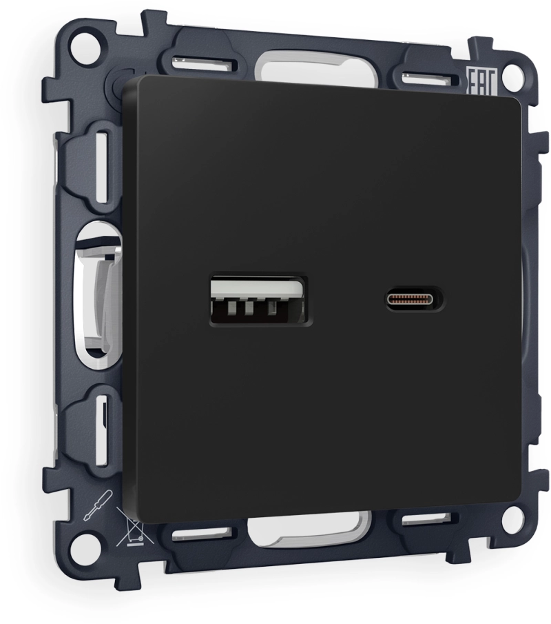   USB Ambrella Volt, USB A+C 20W 3000mA, 3A (׸ )