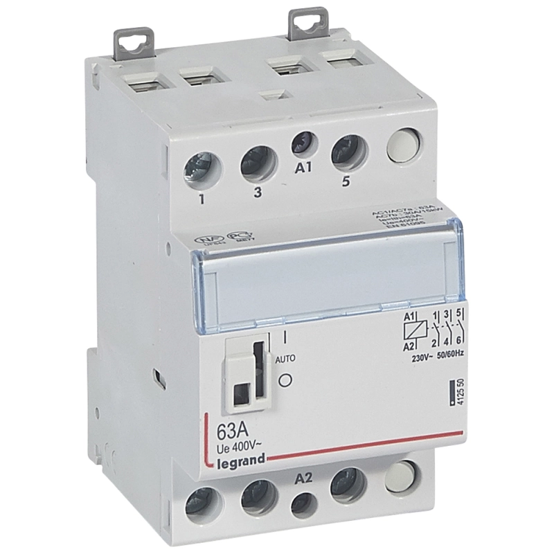 Модульный контактор 230V 3НО 63А с рукояткой управления Модульный контактор 230V 3НО 63А с рукояткой управления