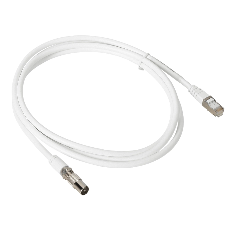 Шнур-переходник: RJ45 - F разъем (коаксиальный), 2 метра Шнур-переходник: RJ45 - F разъем (коаксиальный), 2 метра