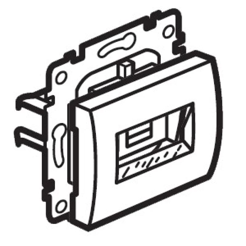 Розетка компьютерная+телефонная Galea Life (RJ45 Кат.6 UTP/RJ11) Розетка компьютерная+телефонная Galea Life (RJ45 Кат.6 UTP/RJ11)