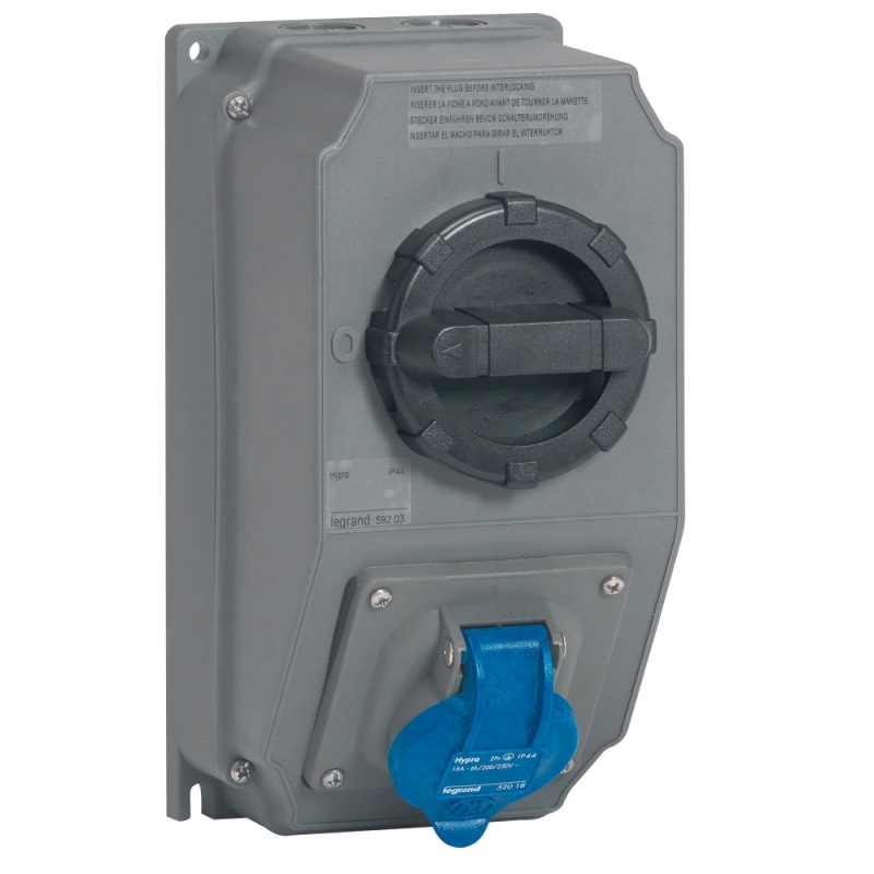 Роз.пер. HypraIP44 2К+З 230v16A Роз.пер. HypraIP44 2К+З 230v16A