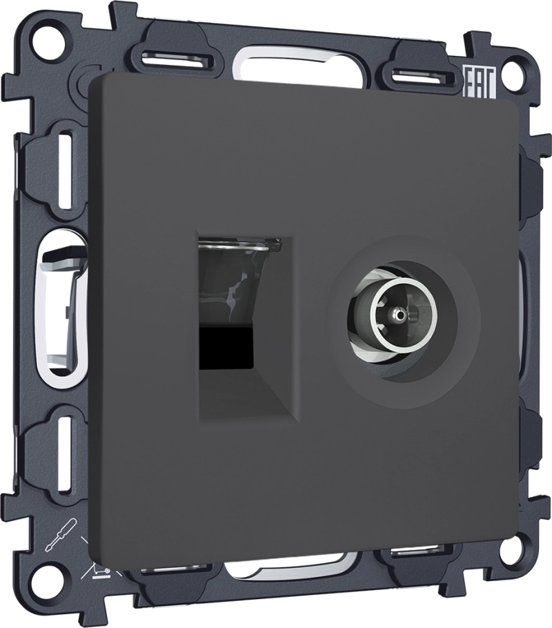  TV  +  RJ-45 CAT6 Ambrella ALFA ( soft touch)