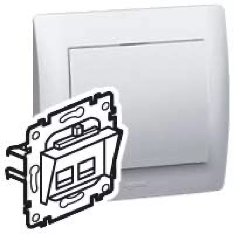 Информационная розетка - Galea Life - RJ 45 - категория 6 - UTP - 2 коннектора - монтаж на захватах Информационная розетка - Galea Life - RJ 45 - категория 6 - UTP - 2 коннектора - монтаж на захватах