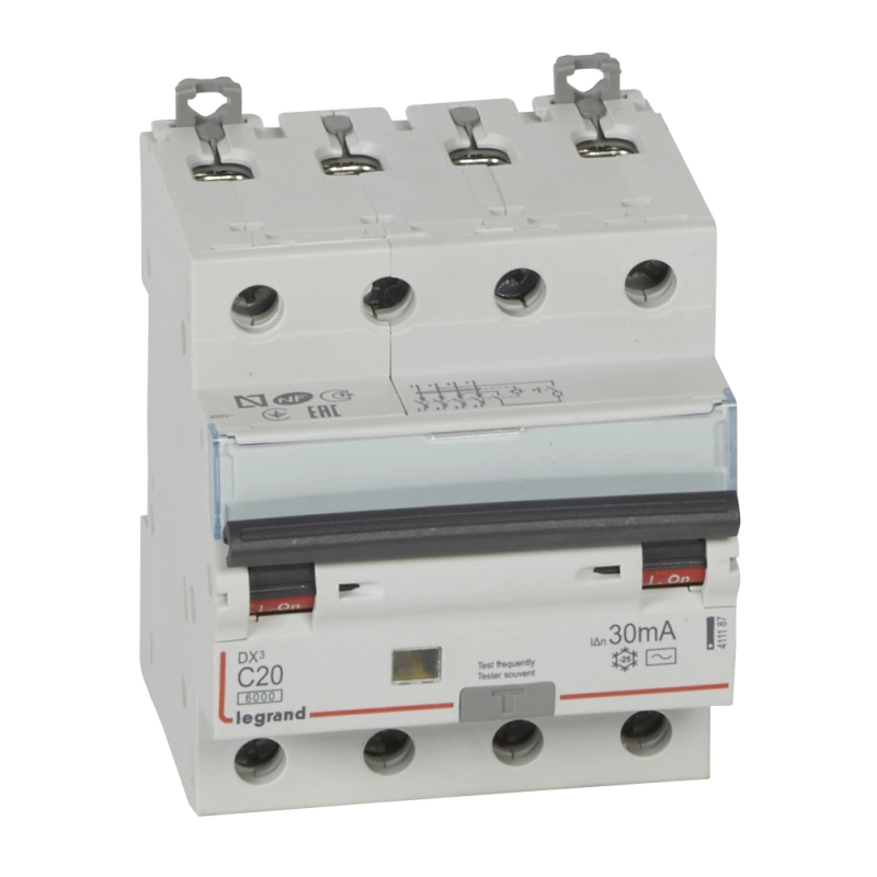 Дифференциальный автомат (АВДТ) Legrand DX3 - 4P - 20A - AC - 30mA - тип C - 6kA Дифференциальный автомат (АВДТ) Legrand DX3 - 4P - 20A - AC - 30mA - тип C - 6kA