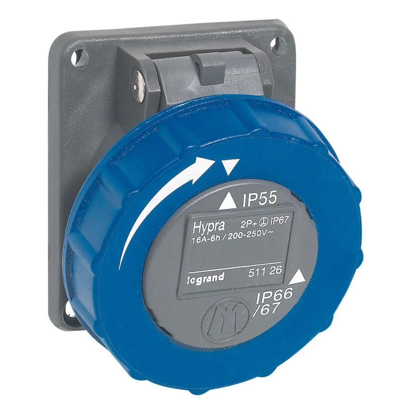 Роз.Hypra IP67 2K+З 230v 16A Роз.Hypra IP67 2K+З 230v 16A
