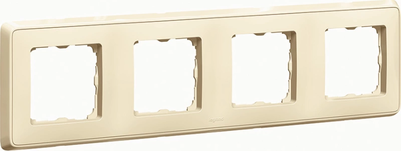 Рамка Legrand Cariva четырёхпостовая — цвет слоновая кость Рамка Legrand Cariva четырёхпостовая — цвет слоновая кость