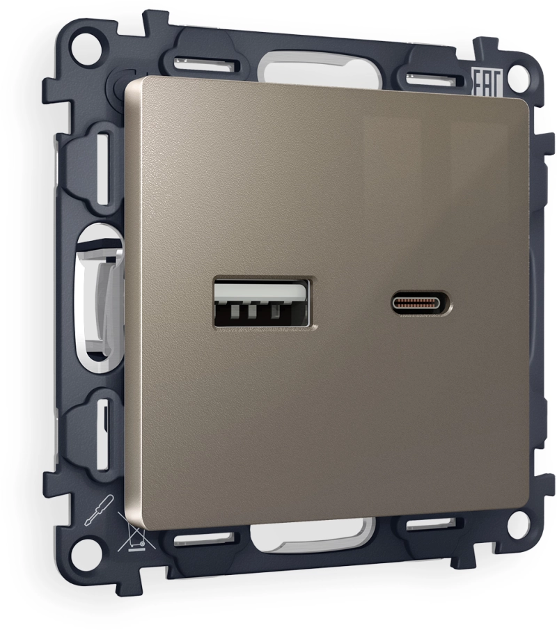   USB Ambrella Volt, USB A+C 20W 3000mA, 3A (Ҹ )