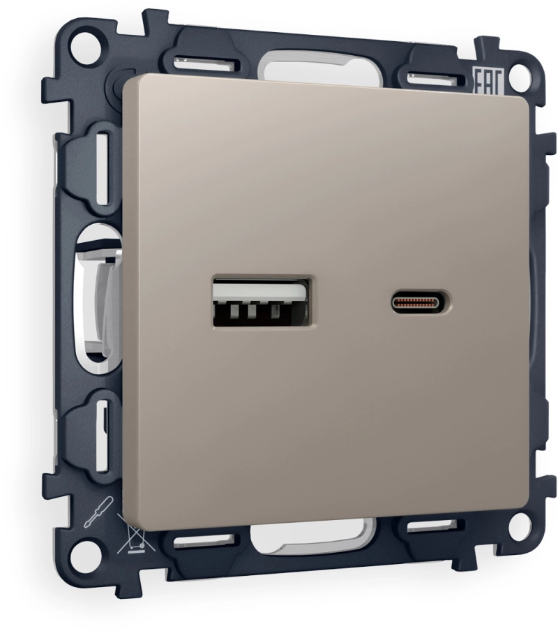   USB Ambrella Volt, USB A+C 20W 3000mA, 3A (- )