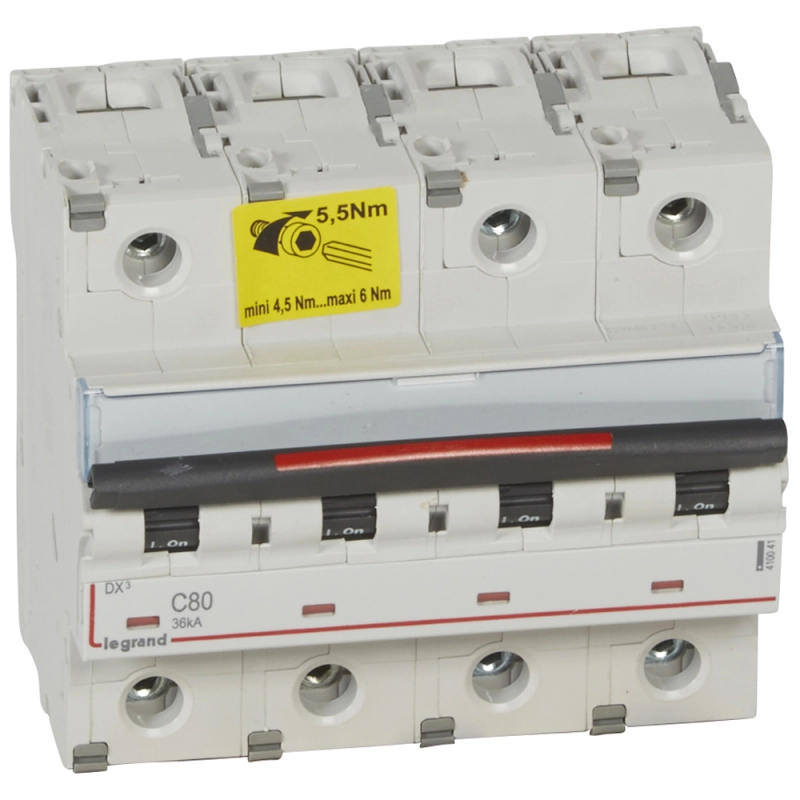 Автоматический выключатель Legrand DX3 - 3P+N - 80A - C - 36kA - 6M - 400В Автоматический выключатель Legrand DX3 - 3P+N - 80A - C - 36kA - 6M - 400В
