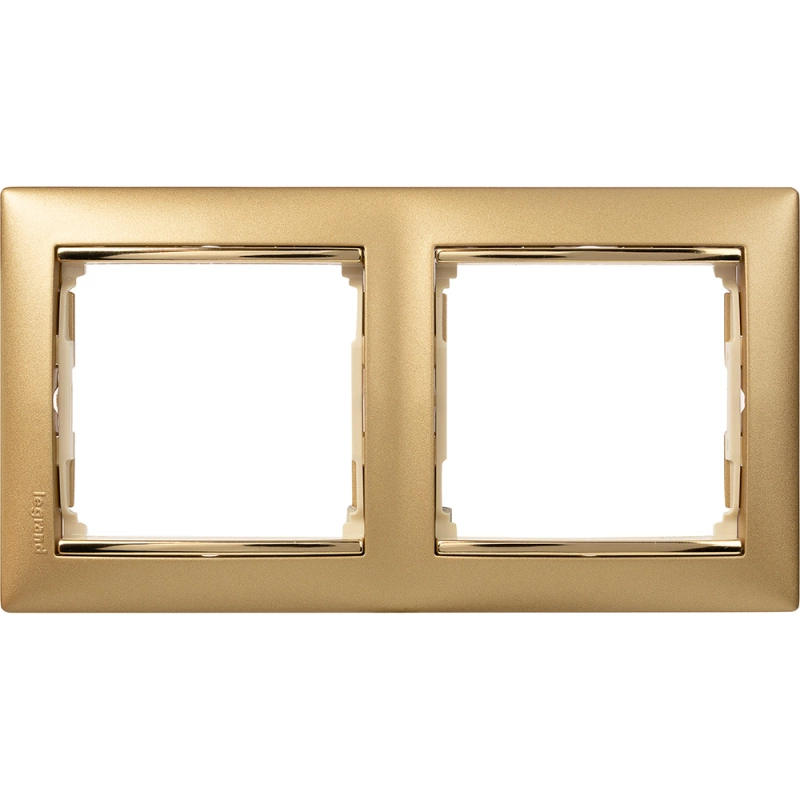 Рамка Legrand Dynamisation двухпостовая — цвет Матовое золото Рамка Legrand Dynamisation двухпостовая — цвет Матовое золото