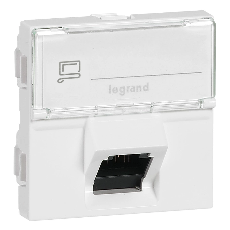 MOSAIC RJ45 STP кат6a 45° бел MOSAIC RJ45 STP кат6a 45° бел