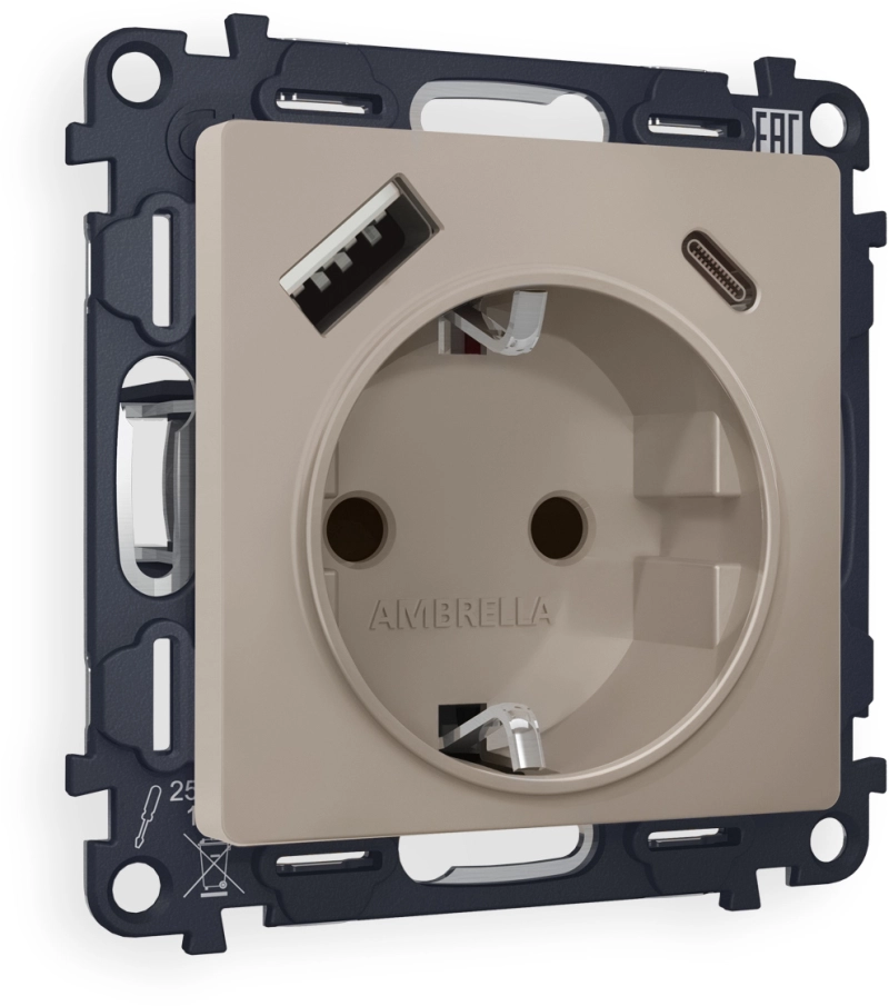     ALFA MA370010 -  2USB A+C 20W 3000mA ( ) 180-220V/50Hz (5V3A, 9V2.22A, 12V1.66A)     16A-250V 50Hz 2P+E QUANT (AP3700, VM160)