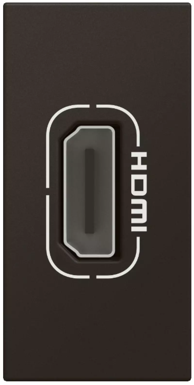 Розетка HDMI - Программа Mosaic - 1 модуль - со шнуром - матовая черная Розетка HDMI - Программа Mosaic - 1 модуль - со шнуром - матовая черная