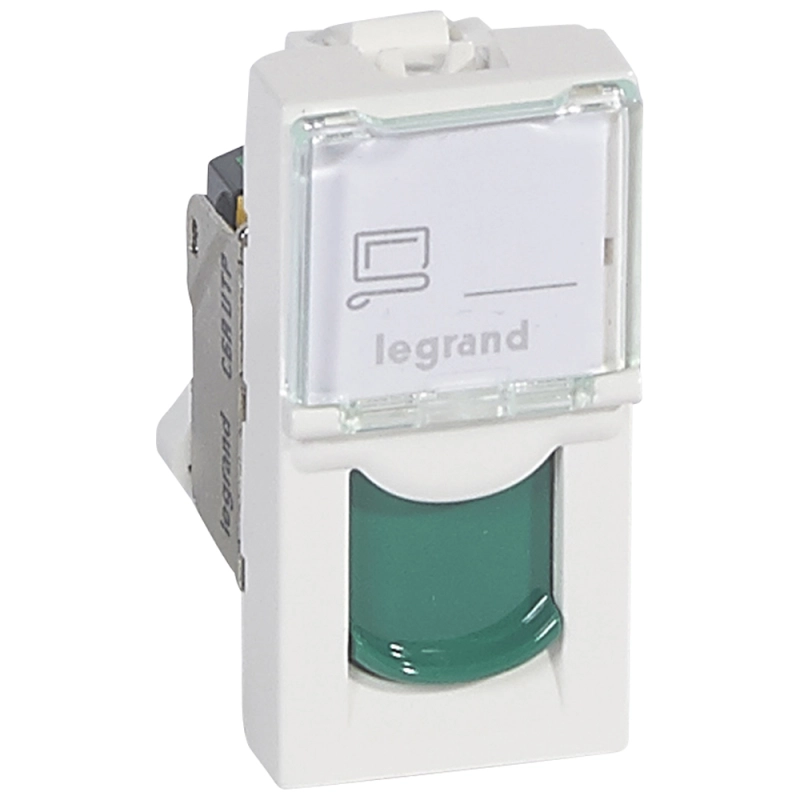 MOSAIC RJ45UTP 6a 1М зел.шторк MOSAIC RJ45UTP 6a 1М зел.шторк