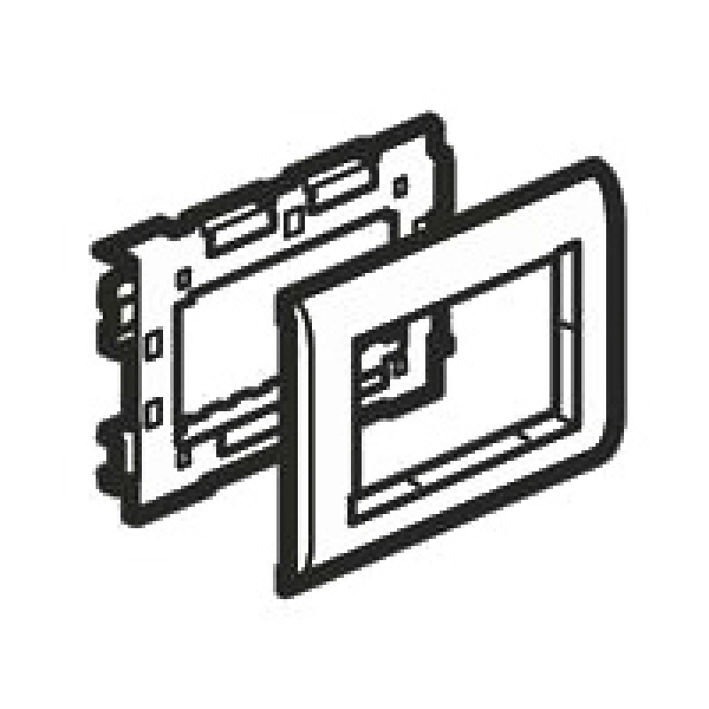 Суппорт 4 модуля для крышки 75 мм (белый) Суппорт 4 модуля для крышки 75 мм (белый)