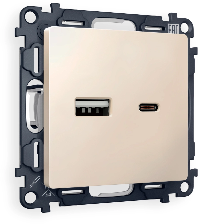   USB Ambrella Volt, USB A+C 20W 3000mA, 3A ( )