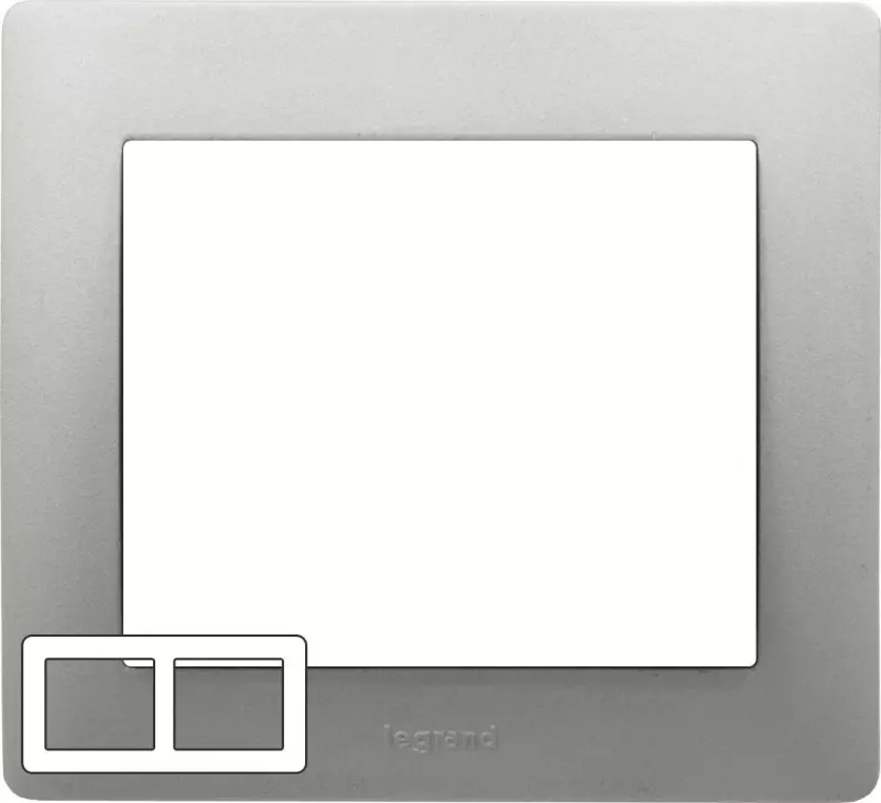 Рамка Legrand DIY Galea Life 2-я, горизонтальная (Алюминий) Рамка Legrand DIY Galea Life 2-я, горизонтальная (Алюминий)